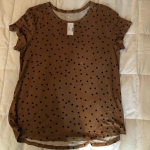 MAURICES 24/7 polka dot tee NWT
